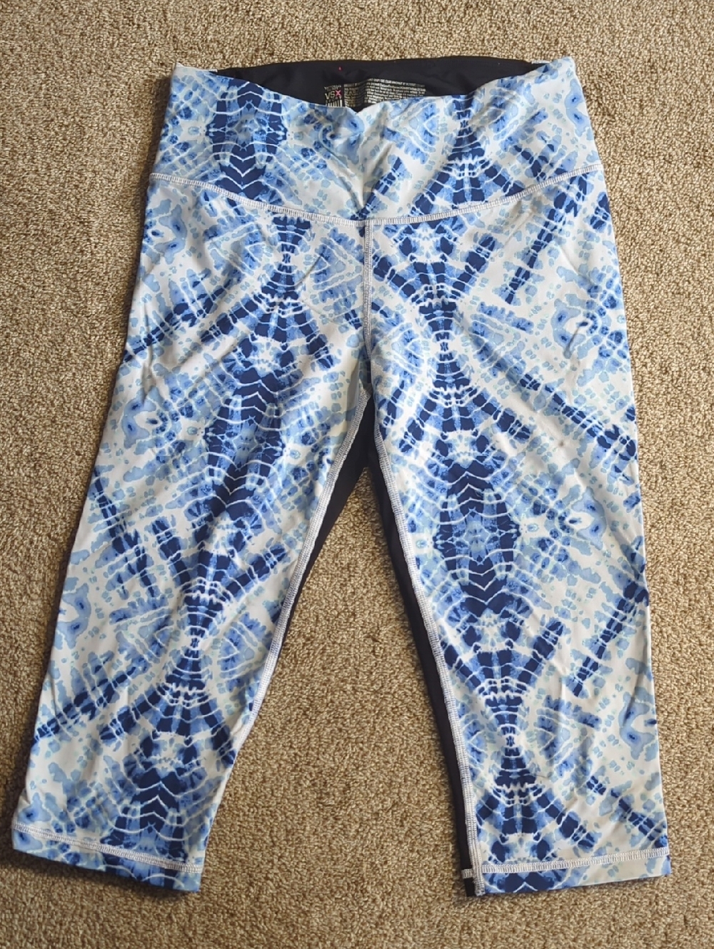 Victoria's Secret Blue & White Tie-Dye Capris